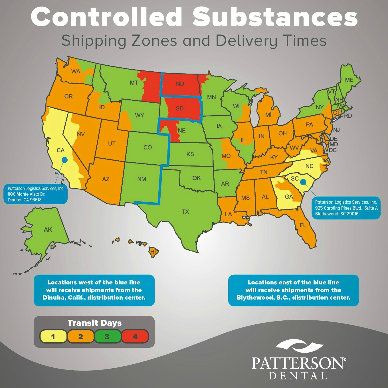 Controlled Substances Map 
